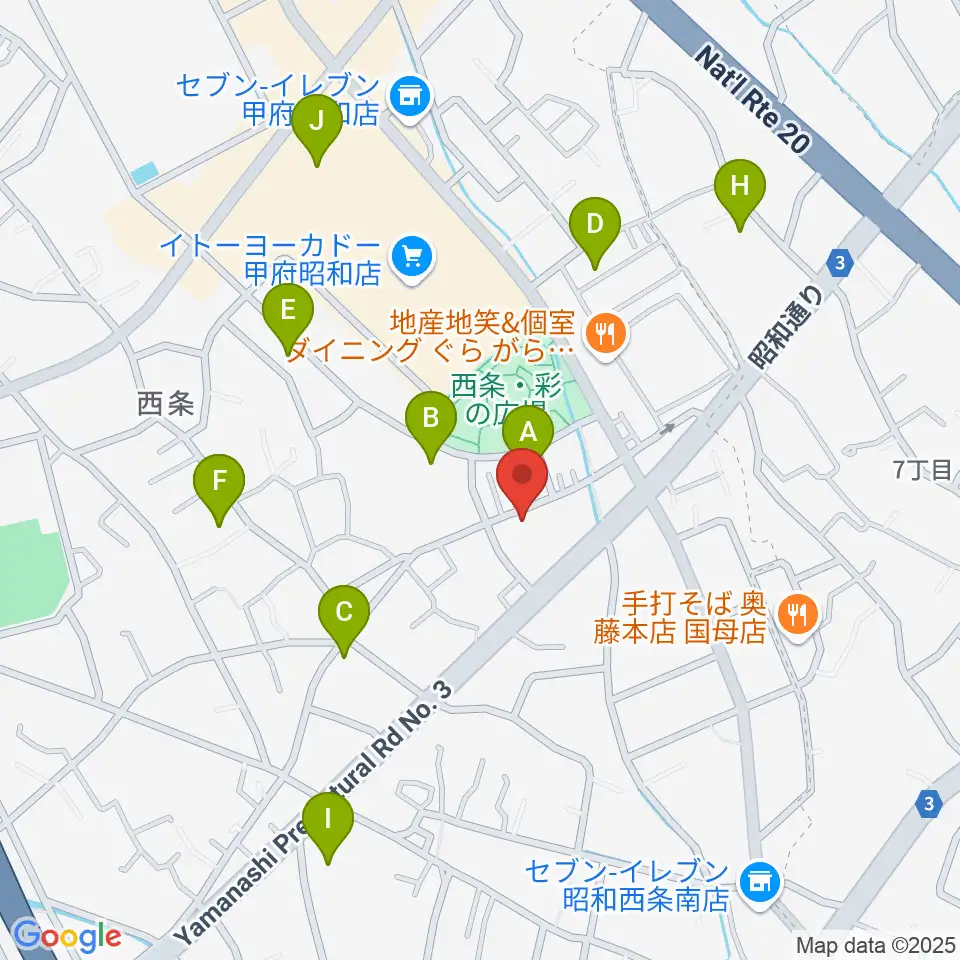 ユニバーサルピアノ教室ぴのあ周辺の駐車場・コインパーキング一覧地図