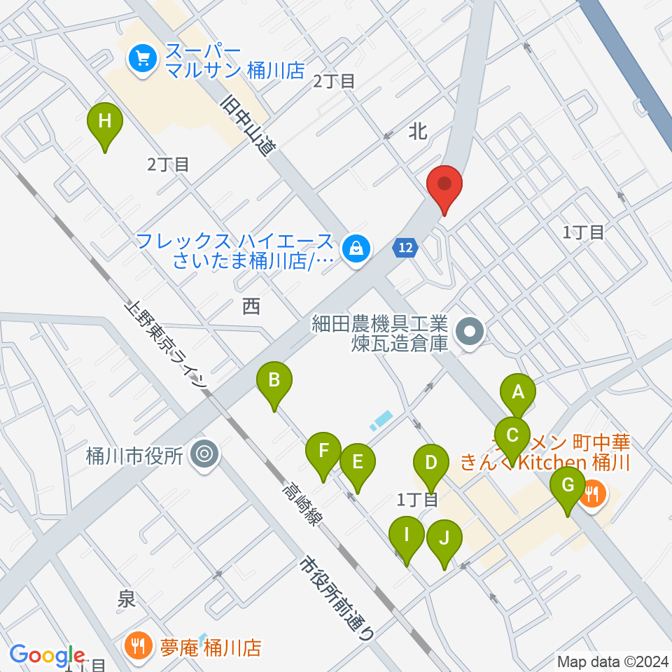 エチュード音楽教室周辺の駐車場・コインパーキング一覧地図