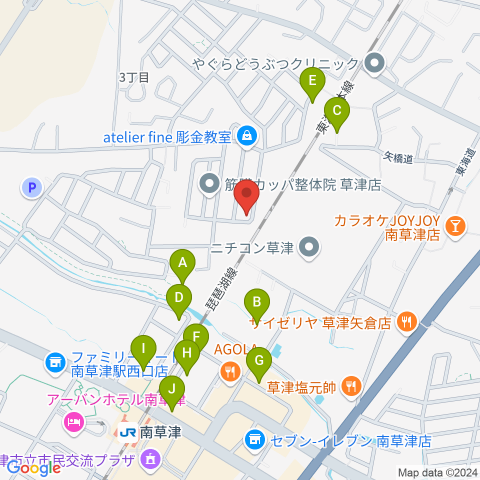 いちご音楽教室周辺の駐車場・コインパーキング一覧地図