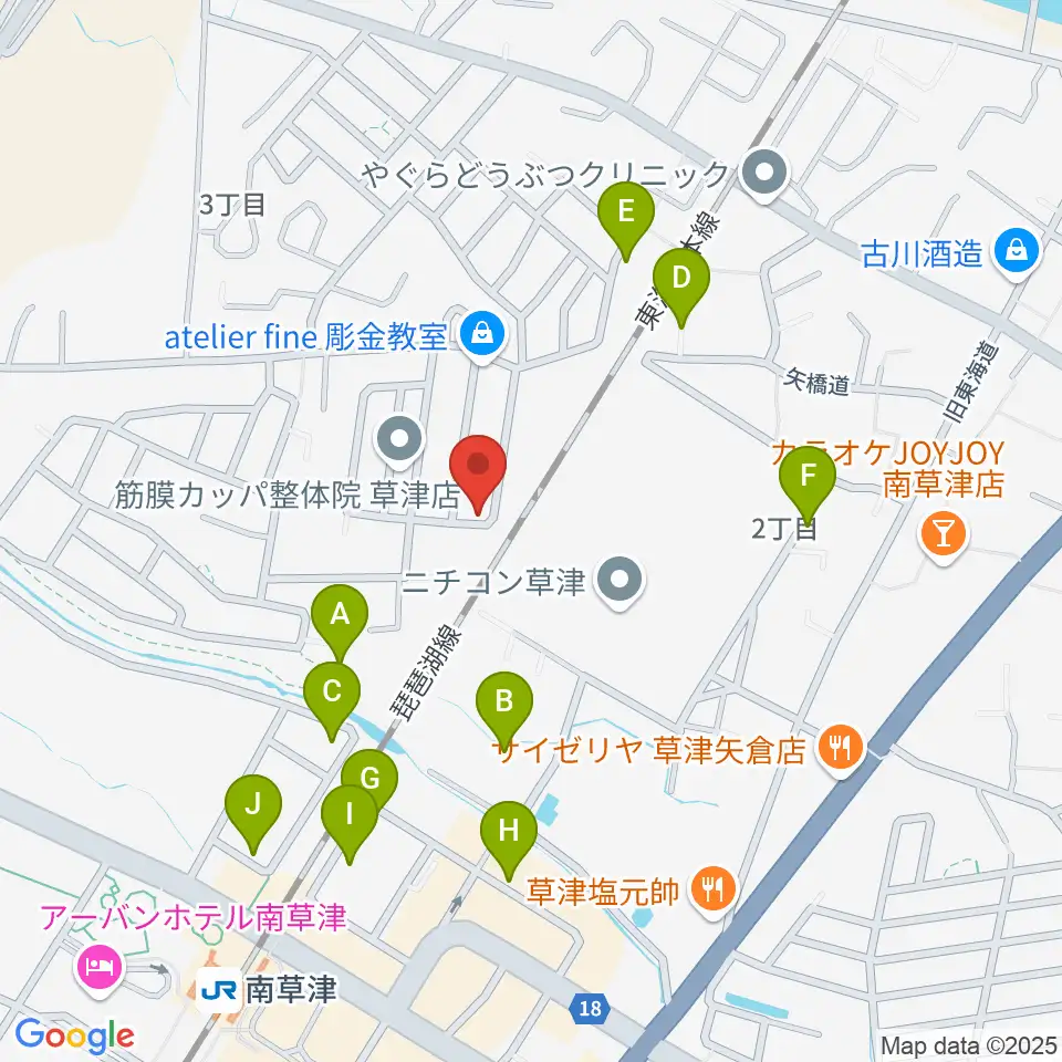 いちご音楽教室周辺の駐車場・コインパーキング一覧地図