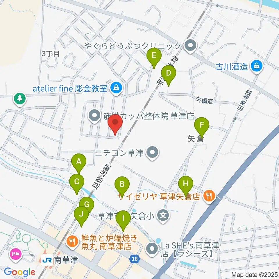 いちご音楽教室周辺の駐車場・コインパーキング一覧地図