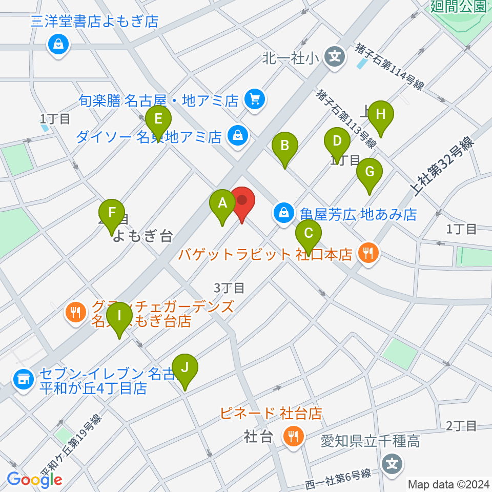 アリアーヌ音楽教室周辺の駐車場・コインパーキング一覧地図