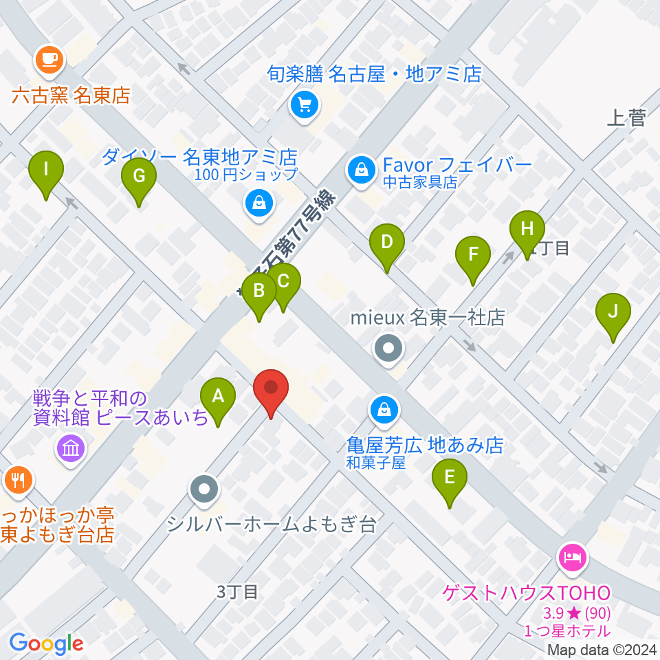 アリアーヌ音楽教室周辺の駐車場・コインパーキング一覧地図