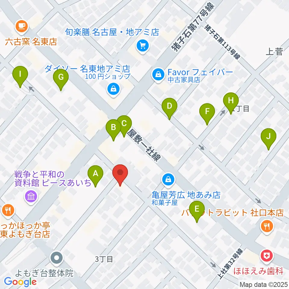 アリアーヌ音楽教室周辺の駐車場・コインパーキング一覧地図
