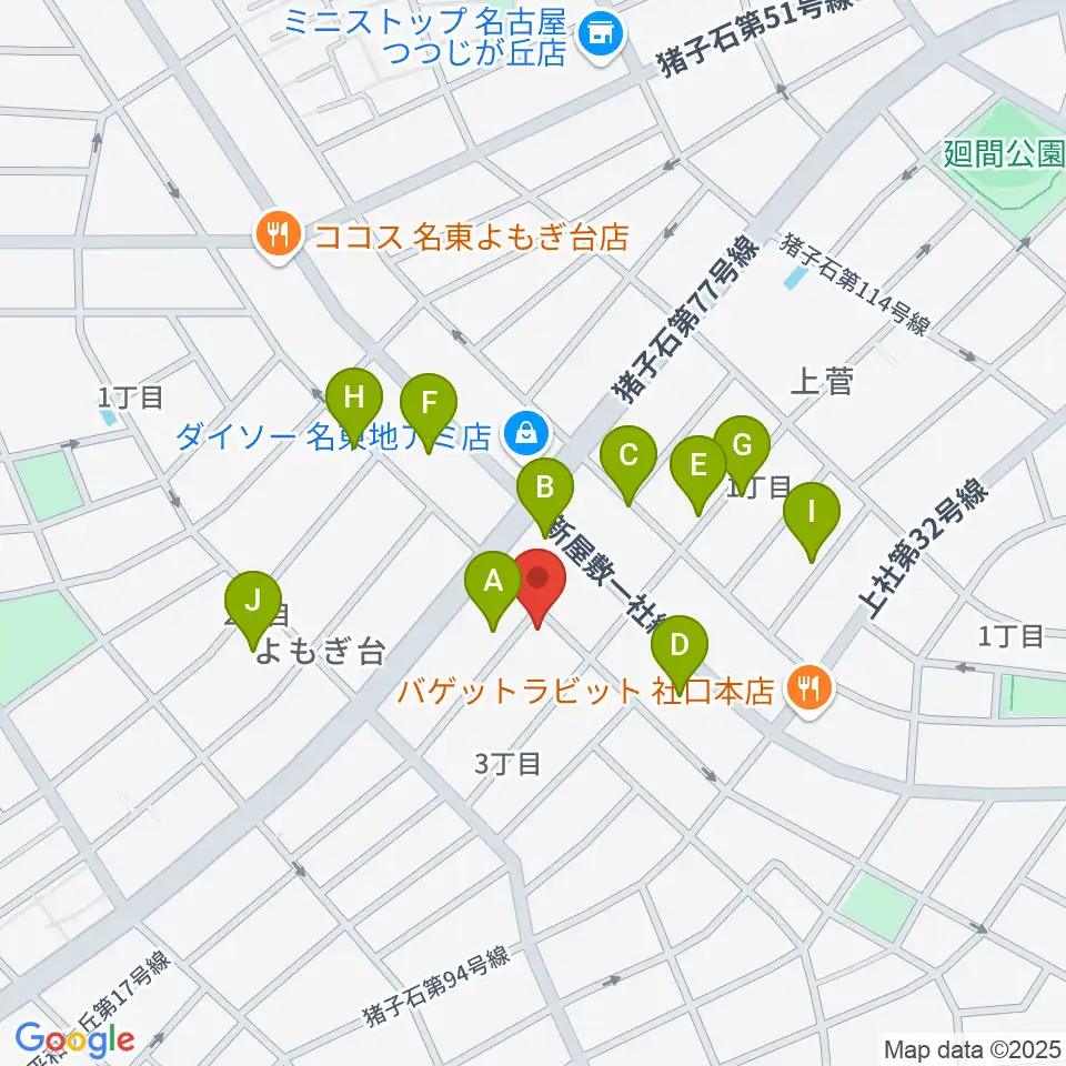 アリアーヌ音楽教室周辺の駐車場・コインパーキング一覧地図
