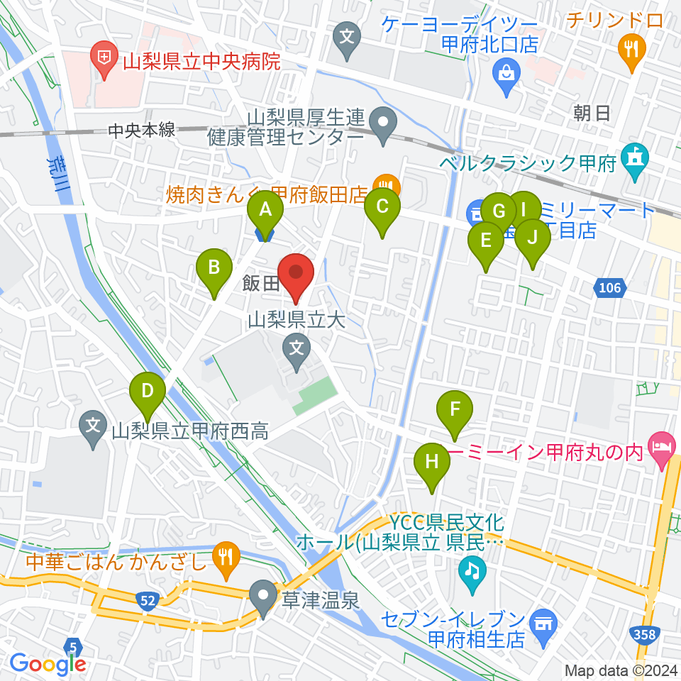 ぱる音楽教室周辺の駐車場・コインパーキング一覧地図