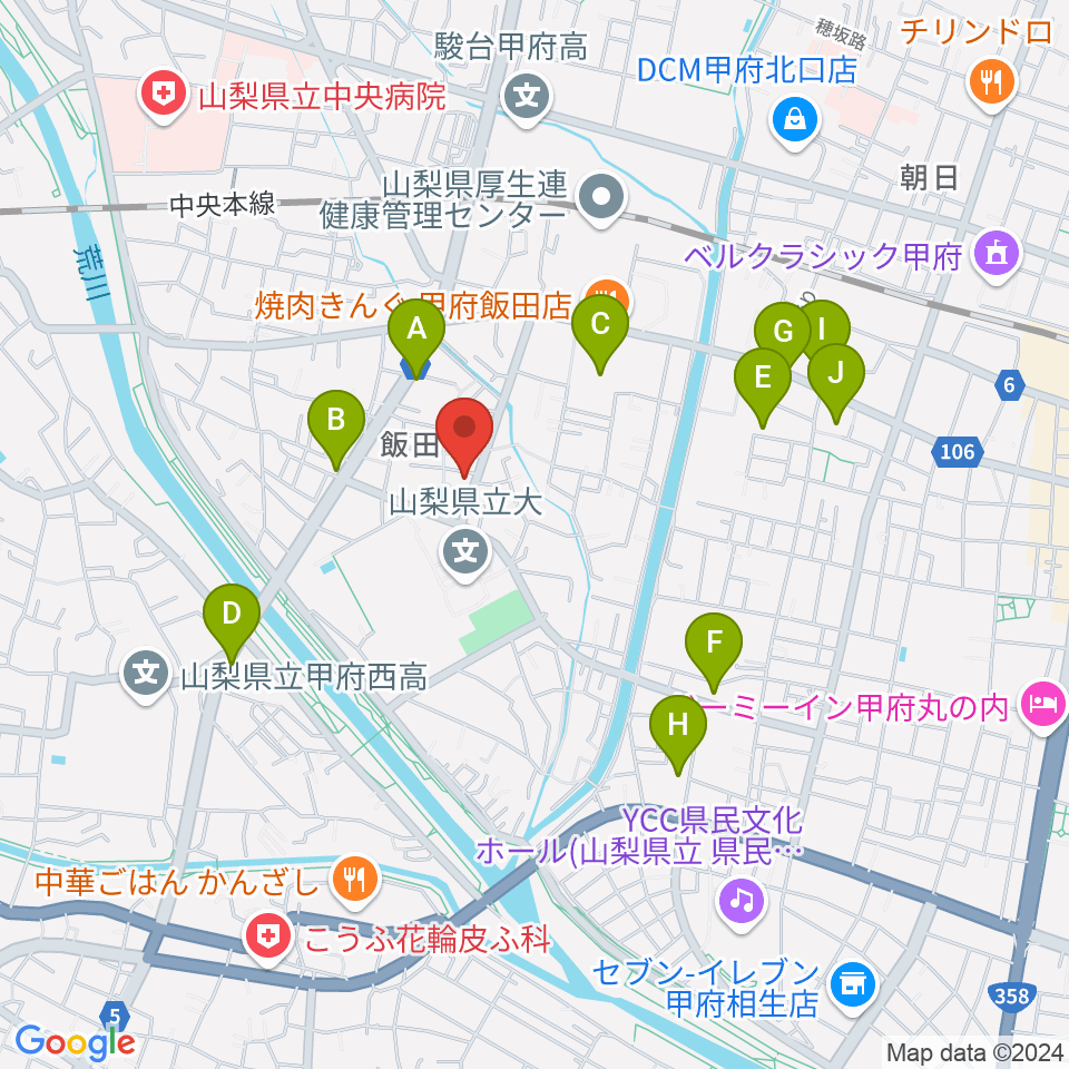 ぱる音楽教室周辺の駐車場・コインパーキング一覧地図