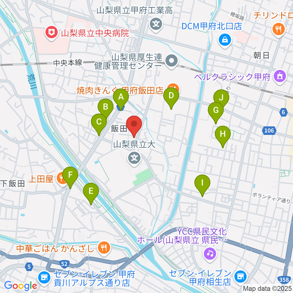 ぱる音楽教室周辺の駐車場・コインパーキング一覧地図