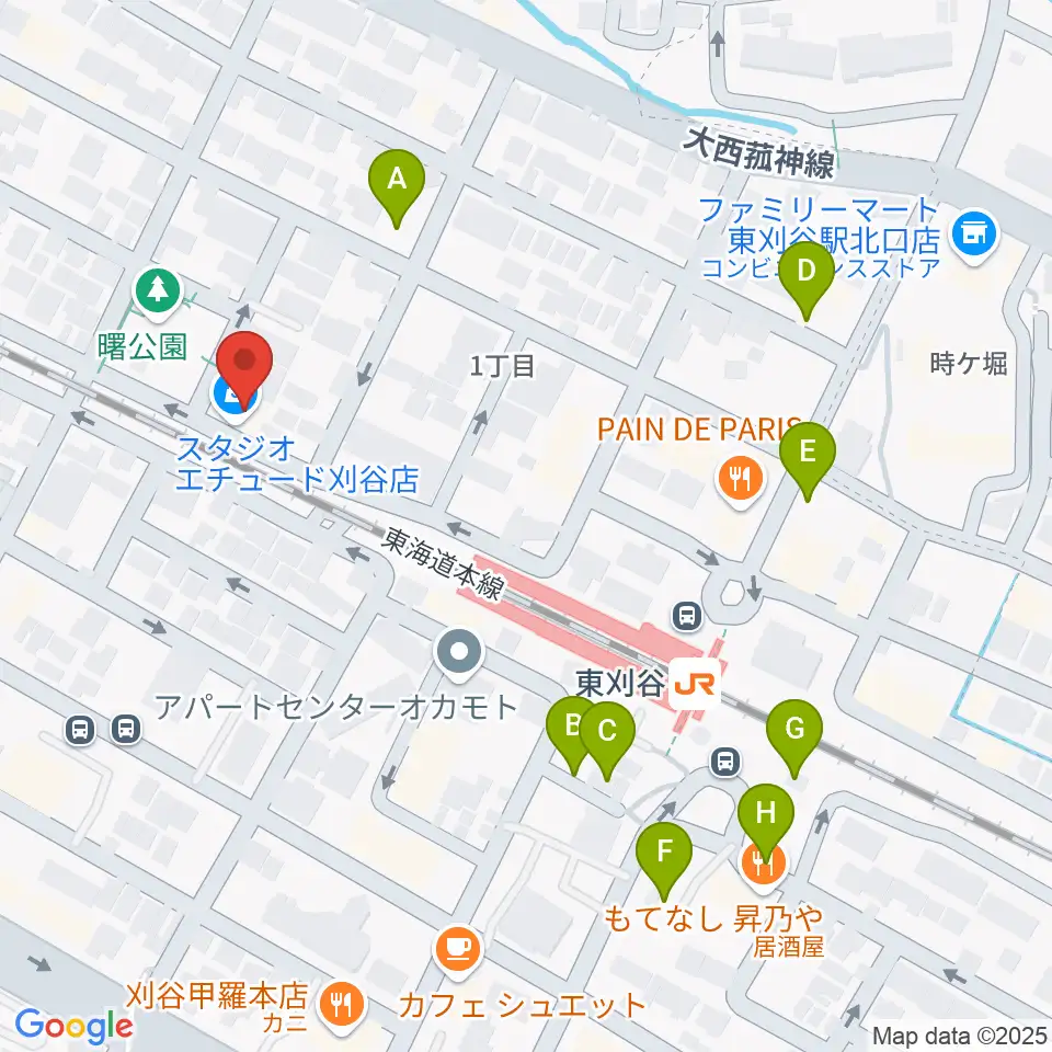 スタジオエチュード刈谷店周辺の駐車場・コインパーキング一覧地図
