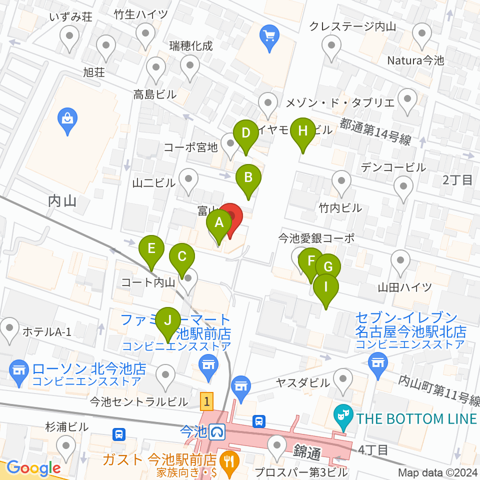 名古屋芸術音楽学院周辺の駐車場・コインパーキング一覧地図