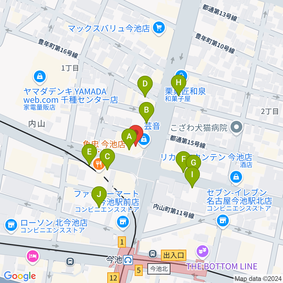 名古屋芸術音楽学院周辺の駐車場・コインパーキング一覧地図