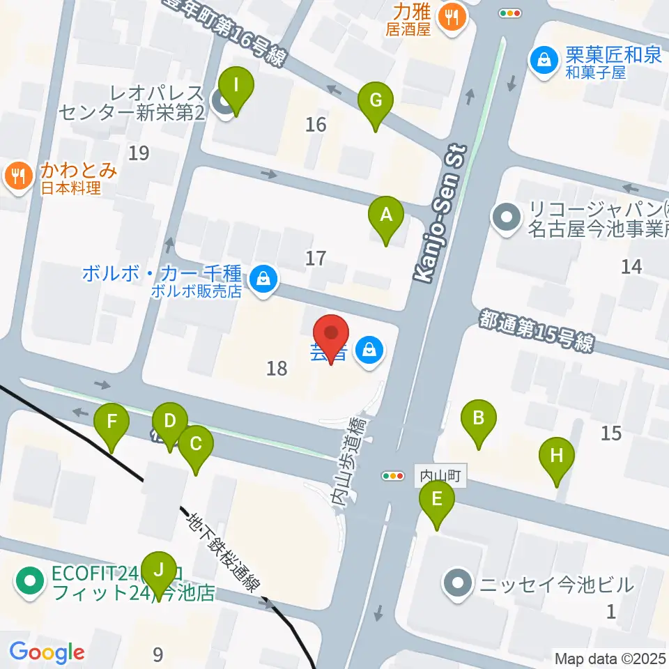 名古屋芸術音楽学院周辺の駐車場・コインパーキング一覧地図