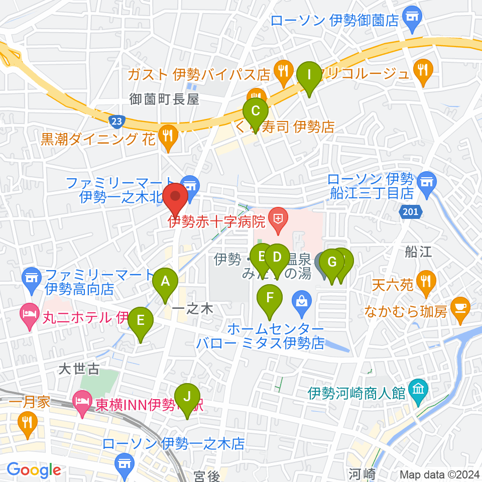 伊勢STUDIO Etude周辺の駐車場・コインパーキング一覧地図