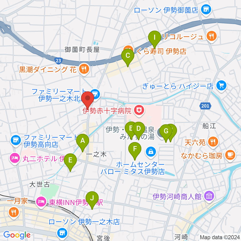 伊勢STUDIO Etude周辺の駐車場・コインパーキング一覧地図