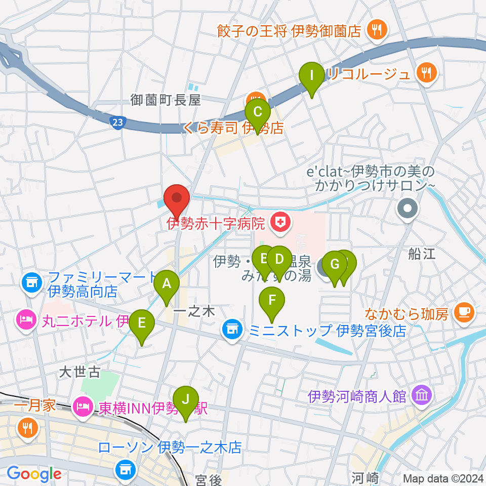 伊勢STUDIO Etude周辺の駐車場・コインパーキング一覧地図