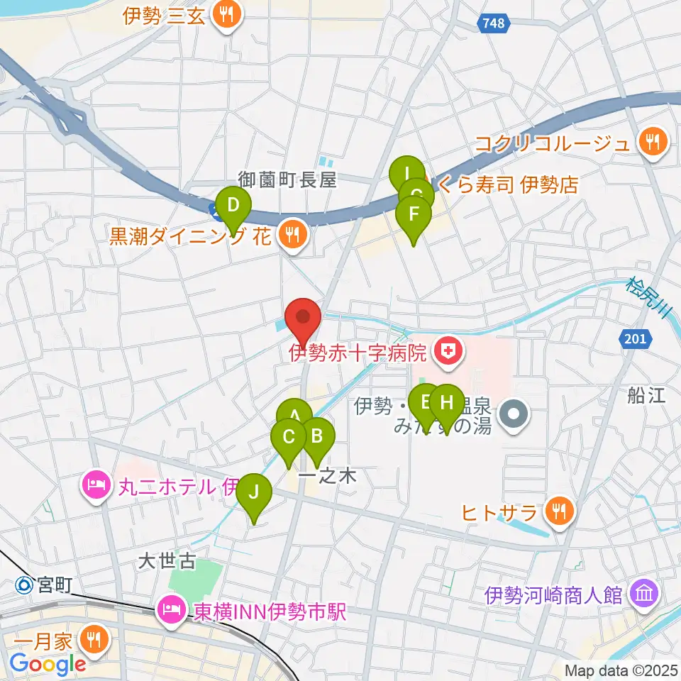 伊勢STUDIO Etude周辺の駐車場・コインパーキング一覧地図