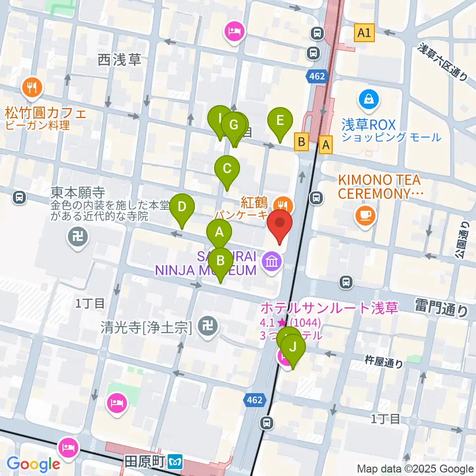 宮本卯之助商店 西浅草店周辺の駐車場・コインパーキング一覧地図