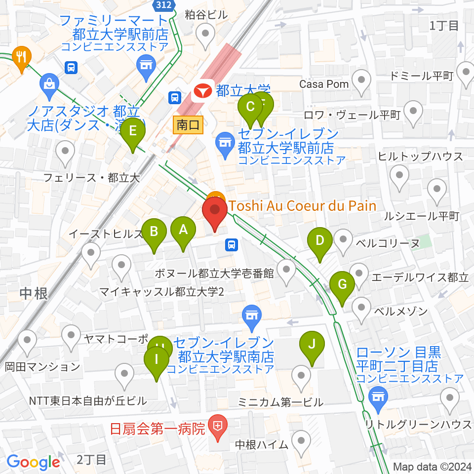 山田聖ヴァイオリン工房周辺の駐車場・コインパーキング一覧地図