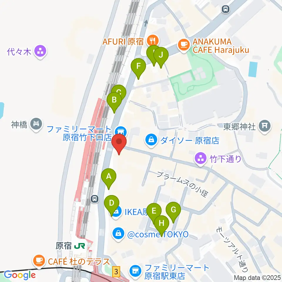 Five G周辺の駐車場・コインパーキング一覧地図