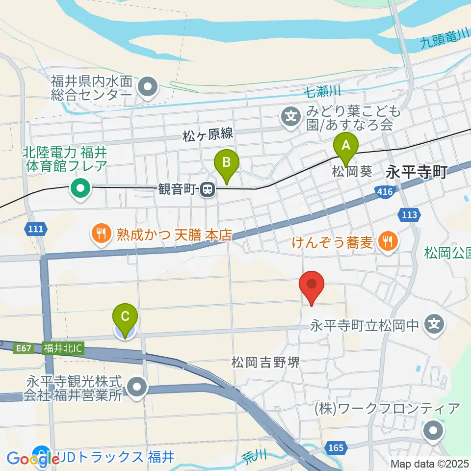 青山ハープ 福井本社周辺の駐車場・コインパーキング一覧地図