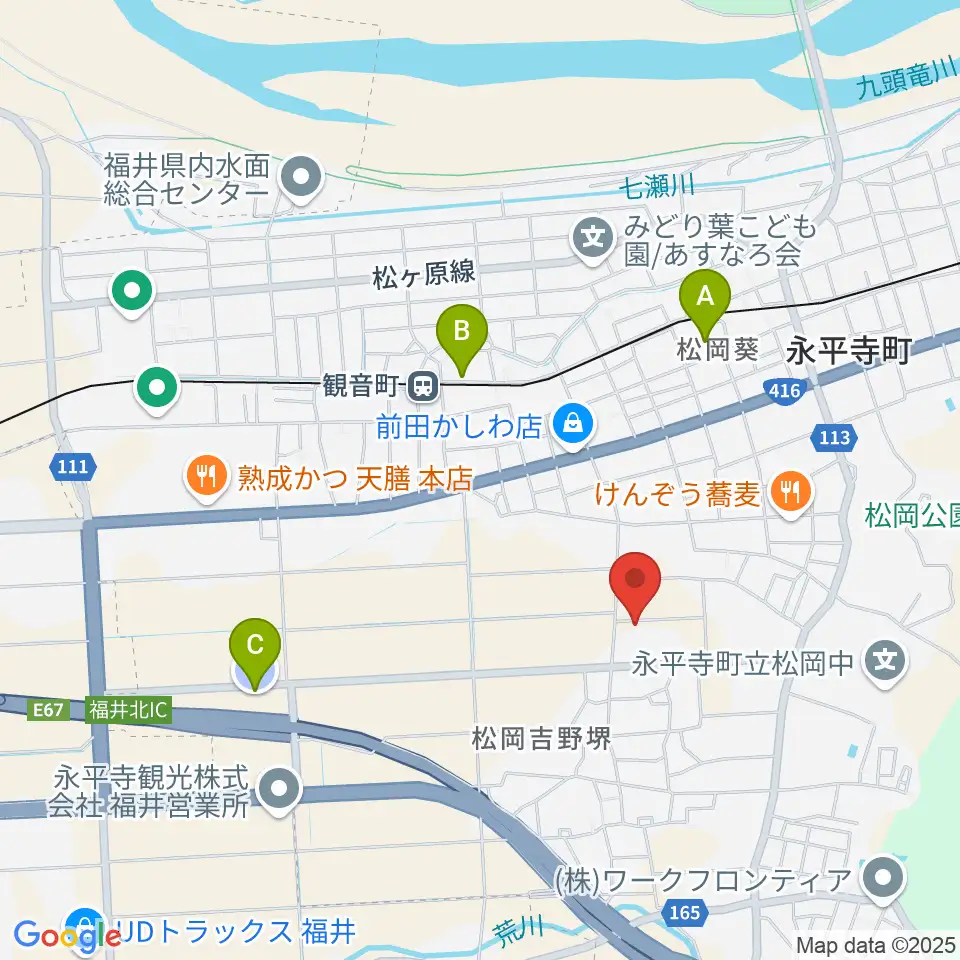 青山ハープ 福井本社周辺の駐車場・コインパーキング一覧地図