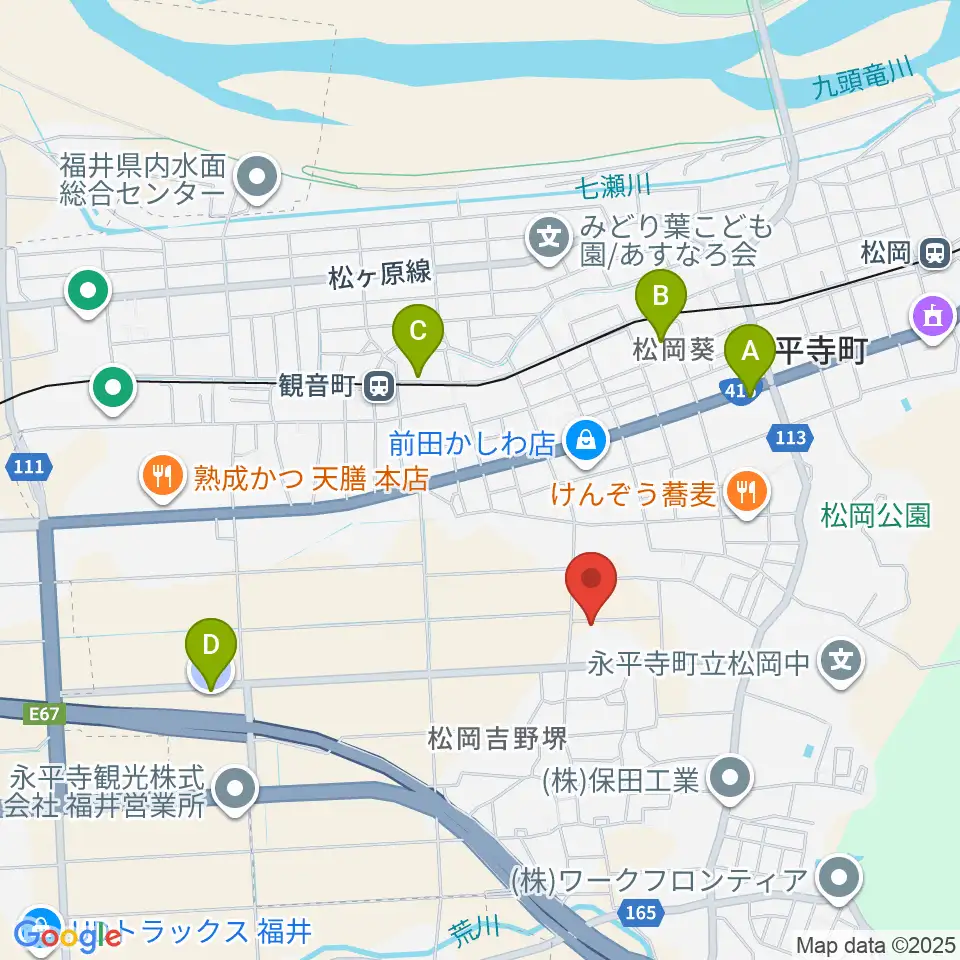 青山ハープ 福井本社周辺の駐車場・コインパーキング一覧地図