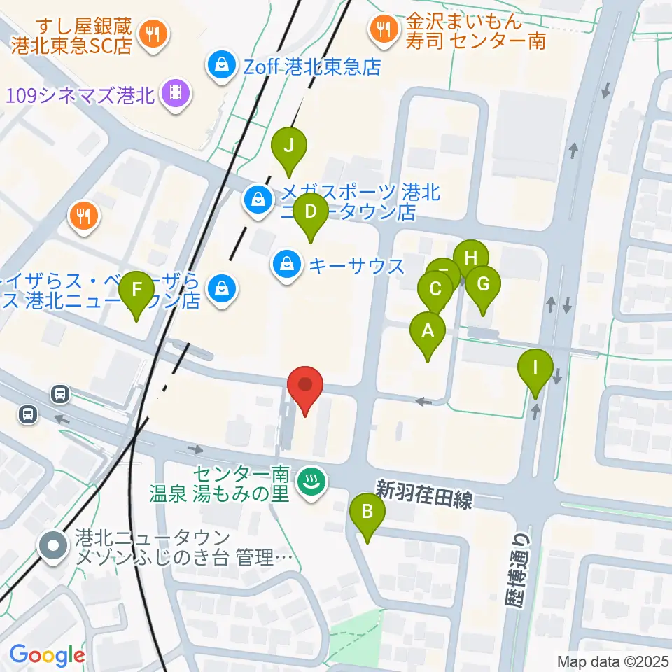 平山音楽院 センター南教室周辺の駐車場・コインパーキング一覧地図