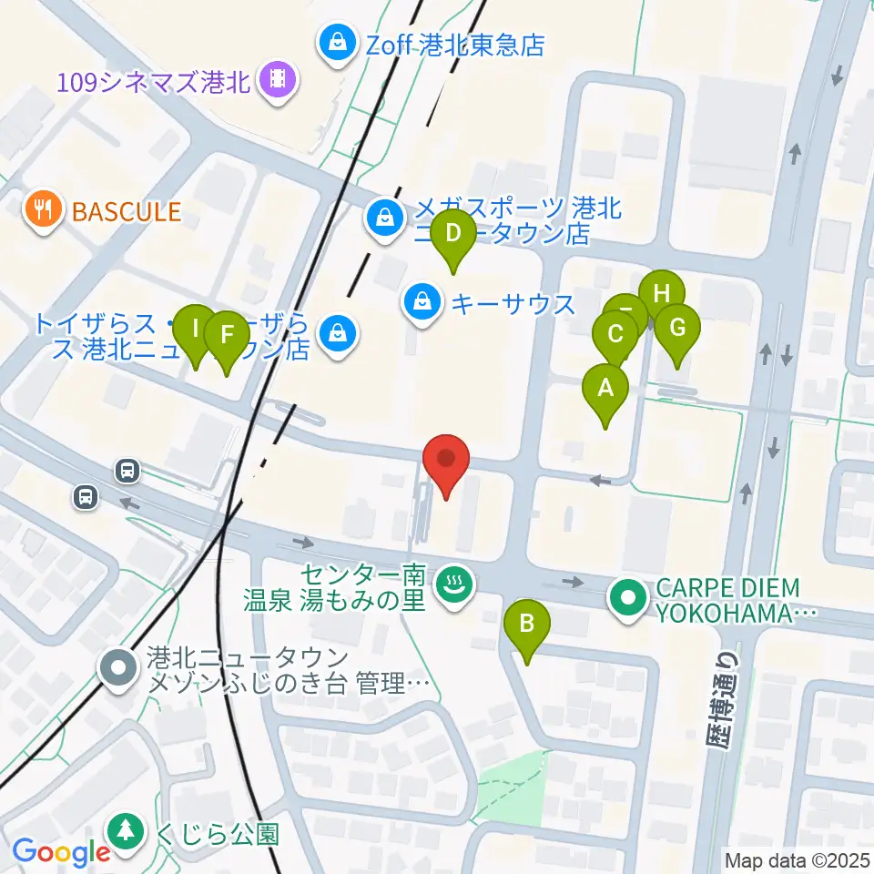 平山音楽院 センター南教室周辺の駐車場・コインパーキング一覧地図