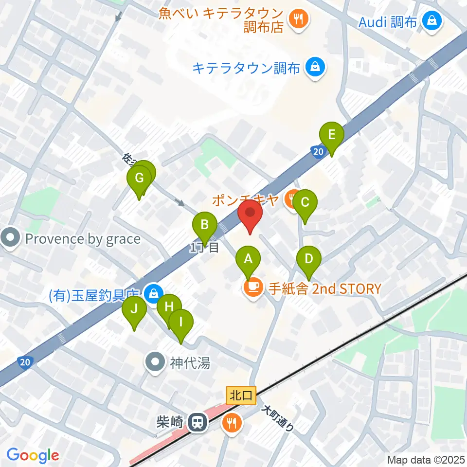 J.K.キューブ101スタジオエチュード周辺の駐車場・コインパーキング一覧地図