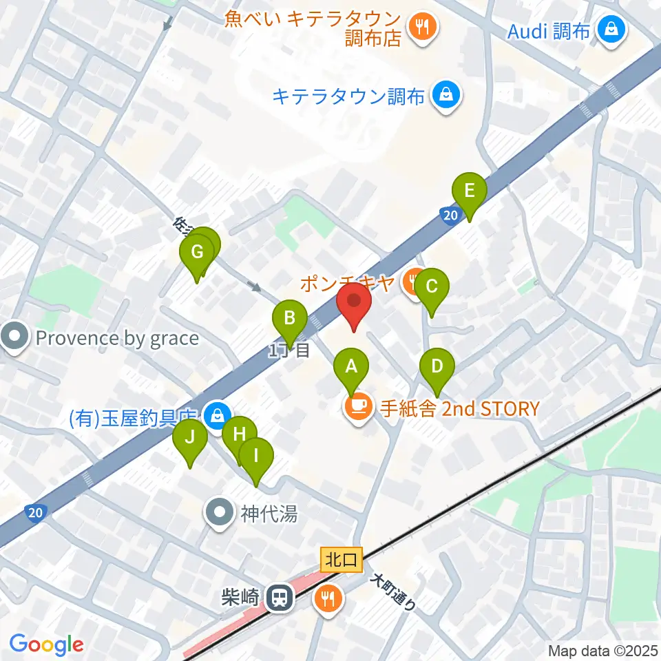 J.K.キューブ101スタジオエチュード周辺の駐車場・コインパーキング一覧地図