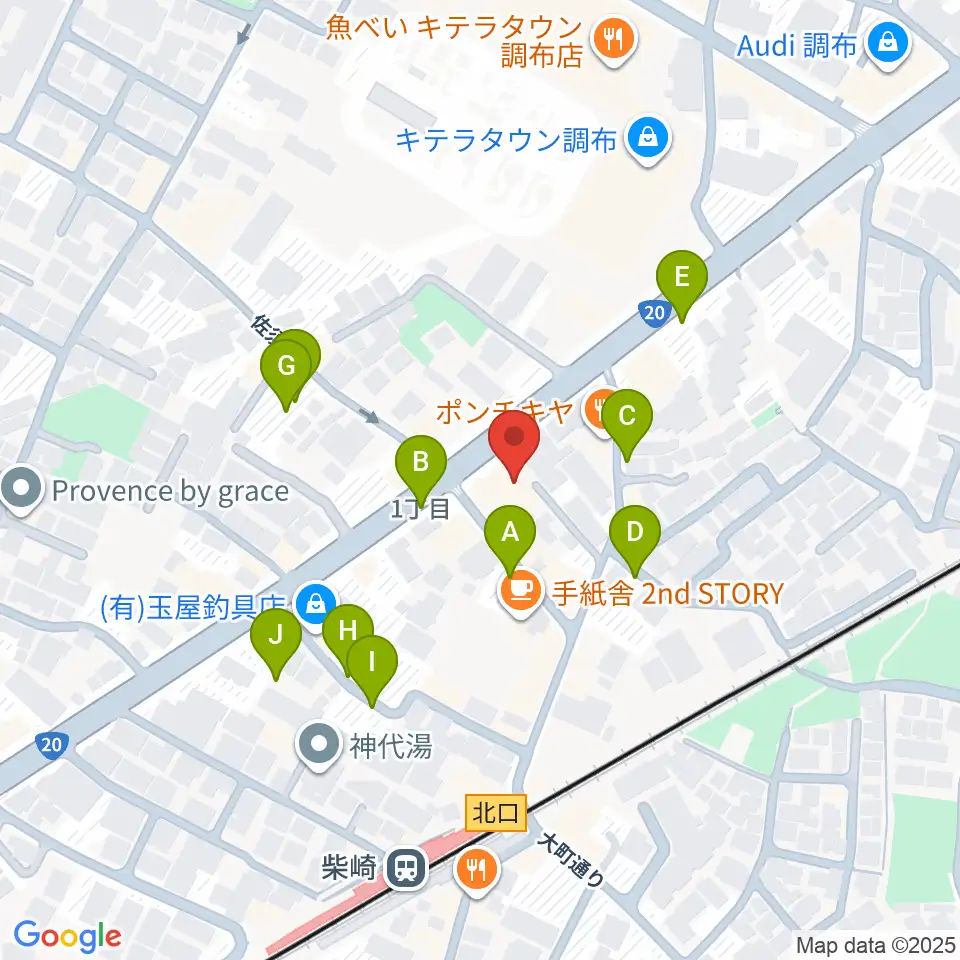 J.K.キューブ101スタジオエチュード周辺の駐車場・コインパーキング一覧地図