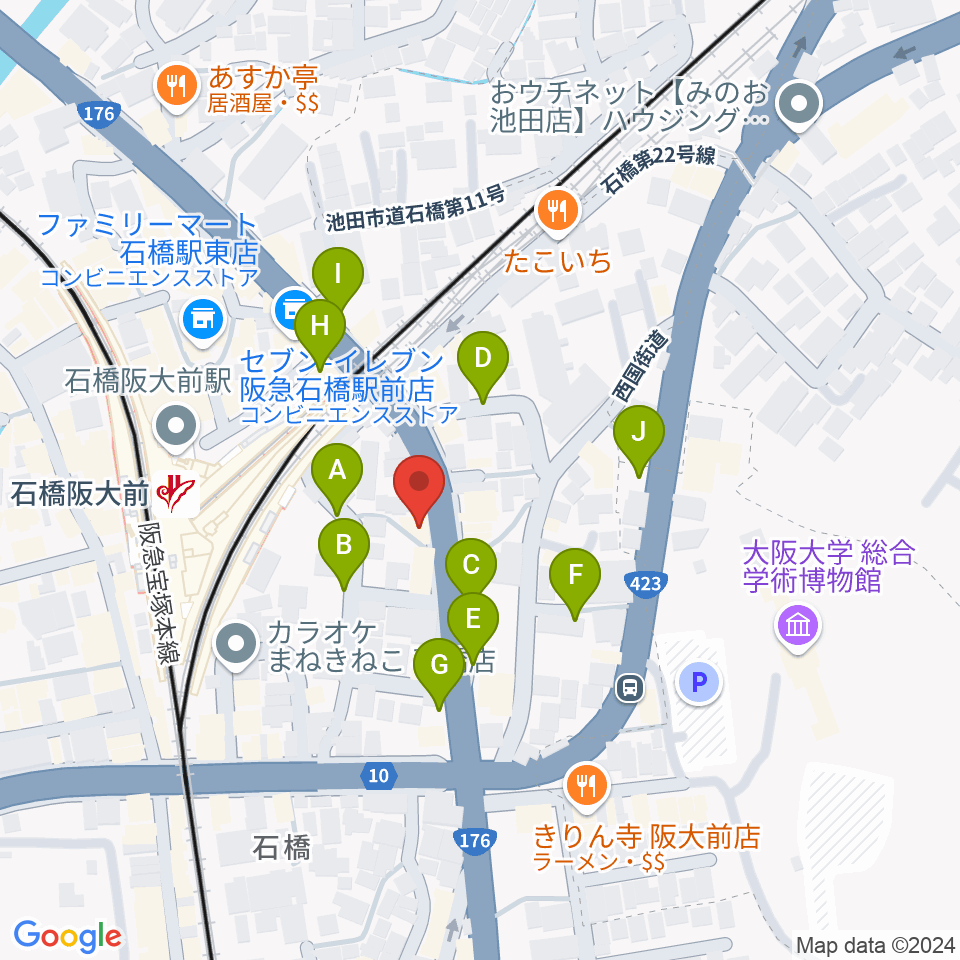 スタジオR's周辺の駐車場・コインパーキング一覧地図