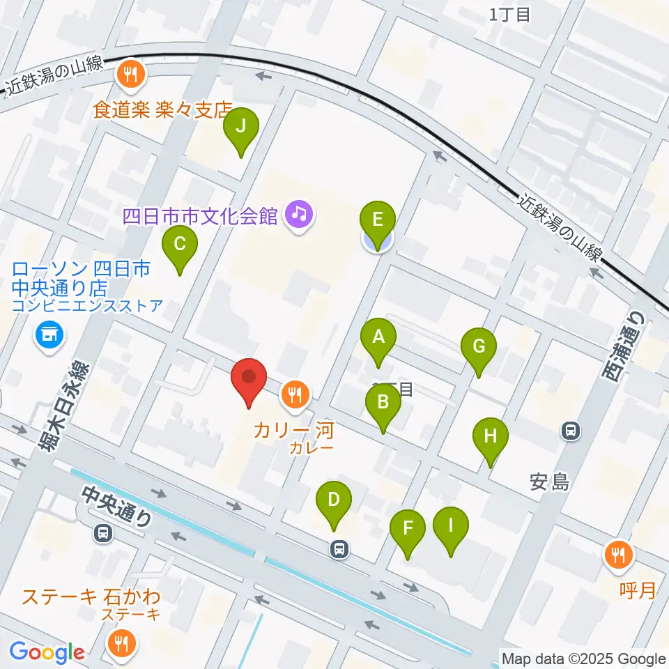 第一楽器ムーシケ周辺の駐車場・コインパーキング一覧地図