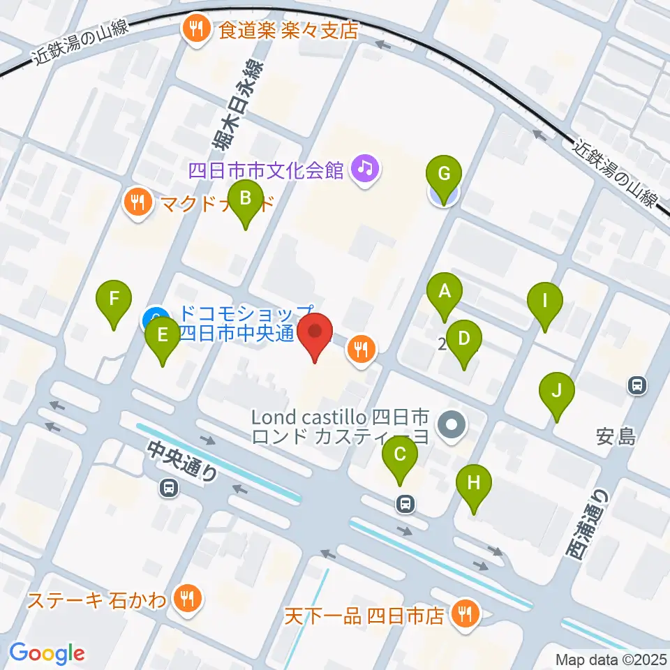 第一楽器ムーシケ周辺の駐車場・コインパーキング一覧地図