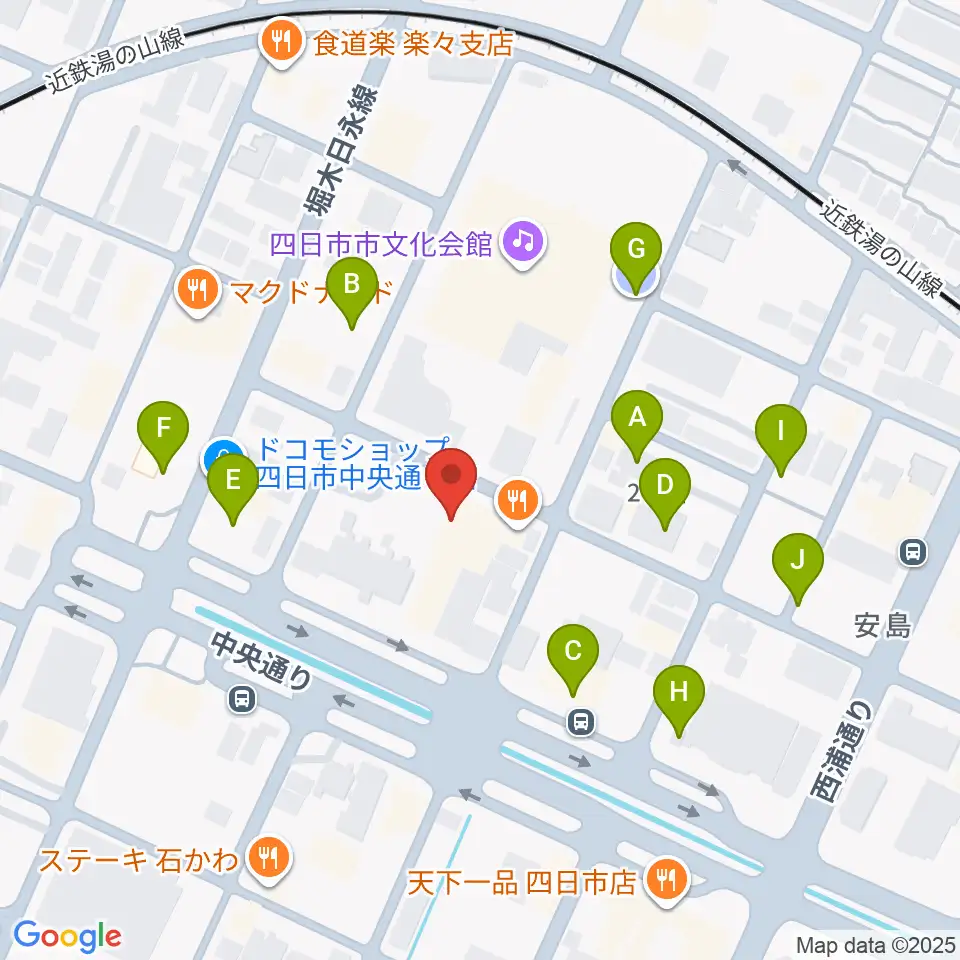 第一楽器ムーシケ周辺の駐車場・コインパーキング一覧地図