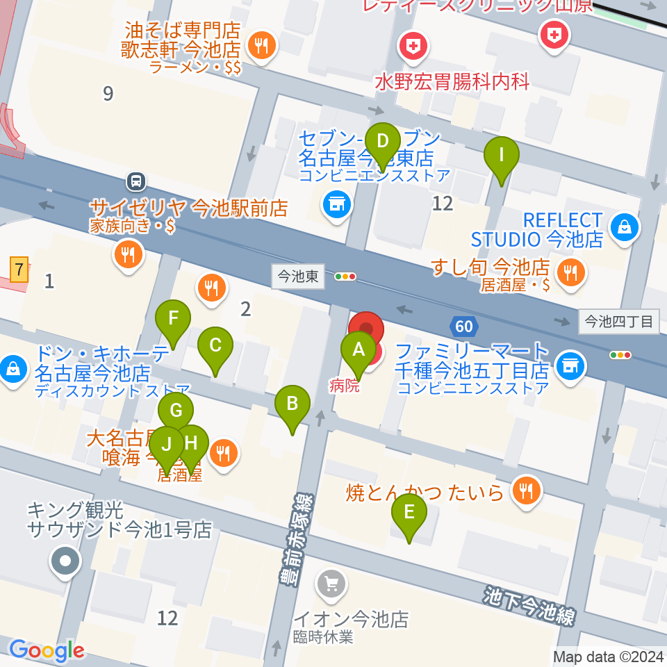 今池3STAR周辺の駐車場・コインパーキング一覧地図