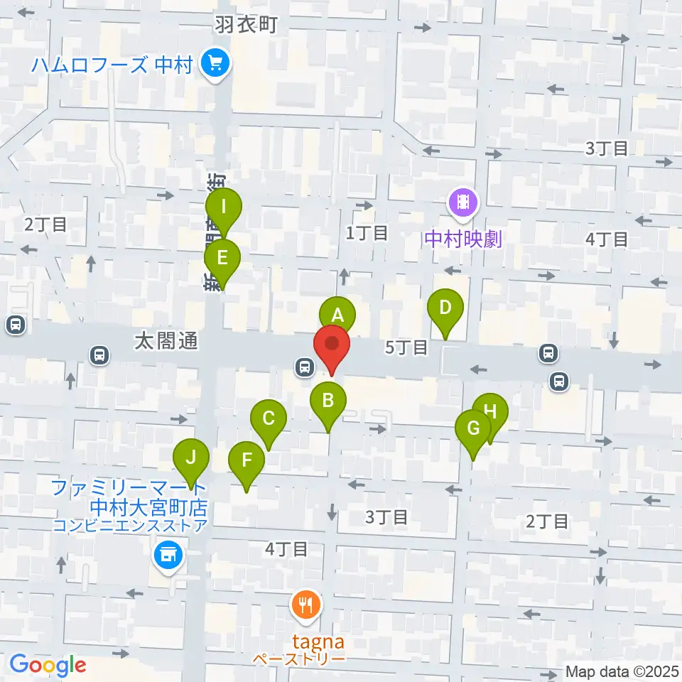 ピアノ教室luce(ルーチェ)中村教室周辺の駐車場・コインパーキング一覧地図