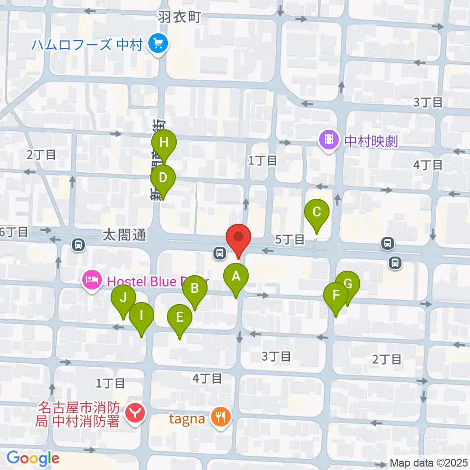 ピアノ教室luce（ルーチェ）中村教室周辺の駐車場・コインパーキング一覧地図