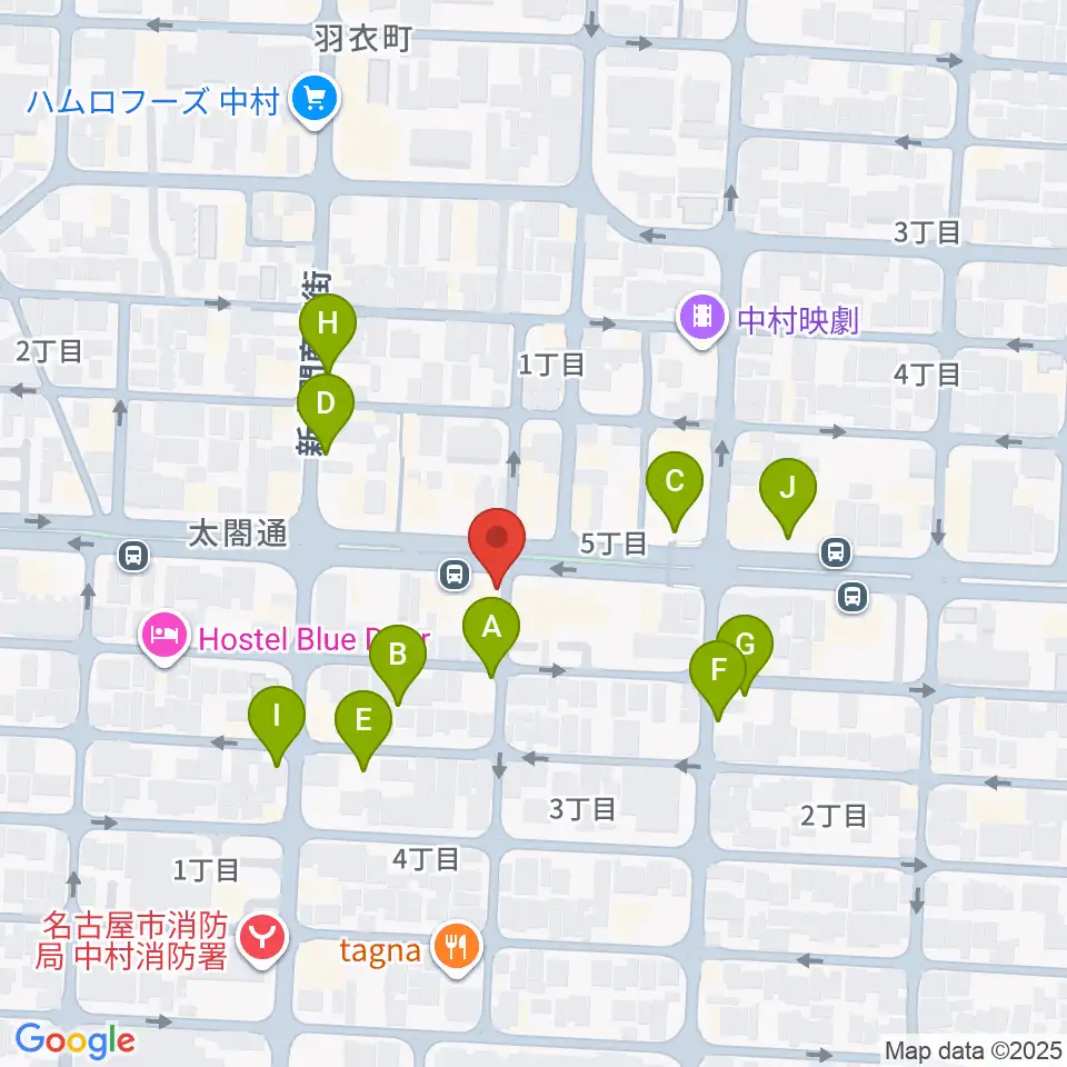 ピアノ教室luce(ルーチェ)中村教室周辺の駐車場・コインパーキング一覧地図
