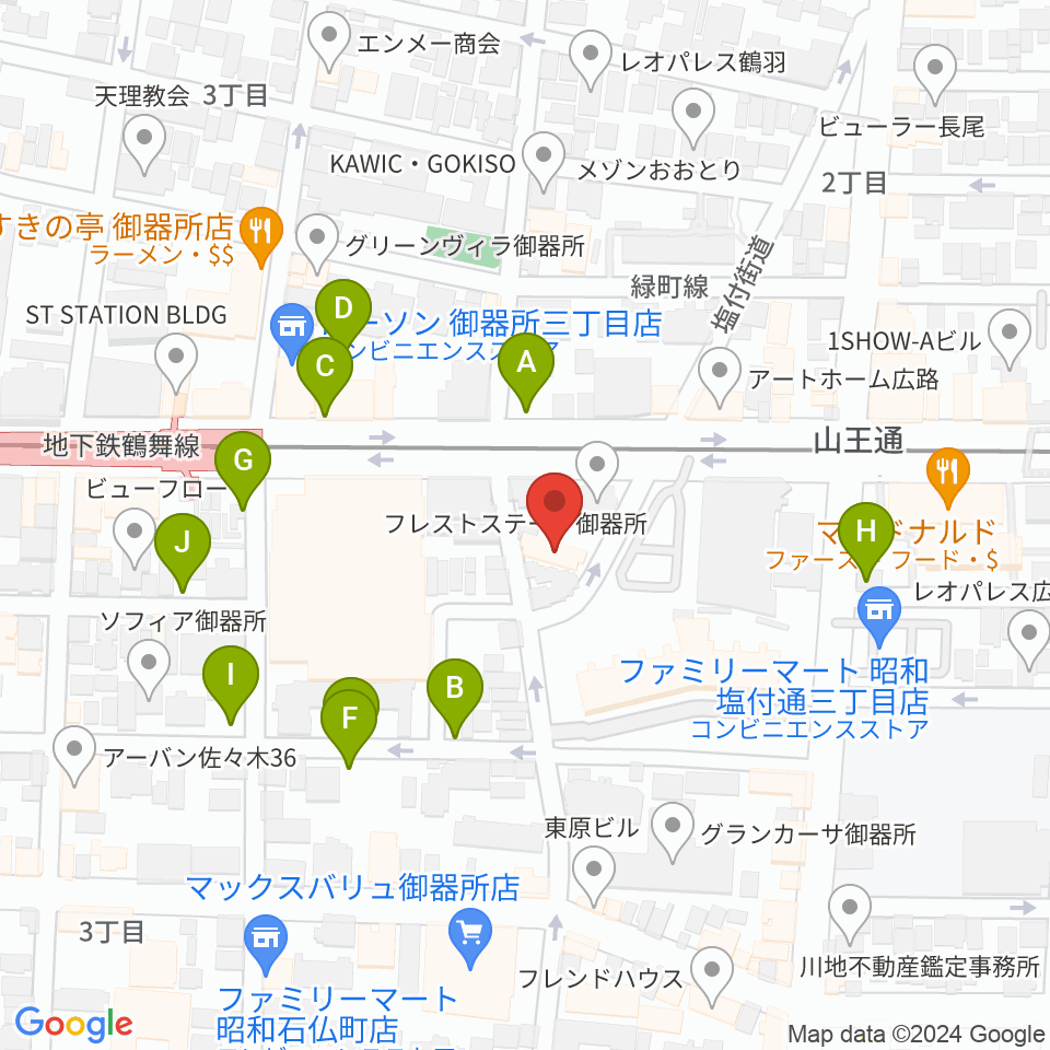名古屋音楽館周辺の駐車場・コインパーキング一覧地図