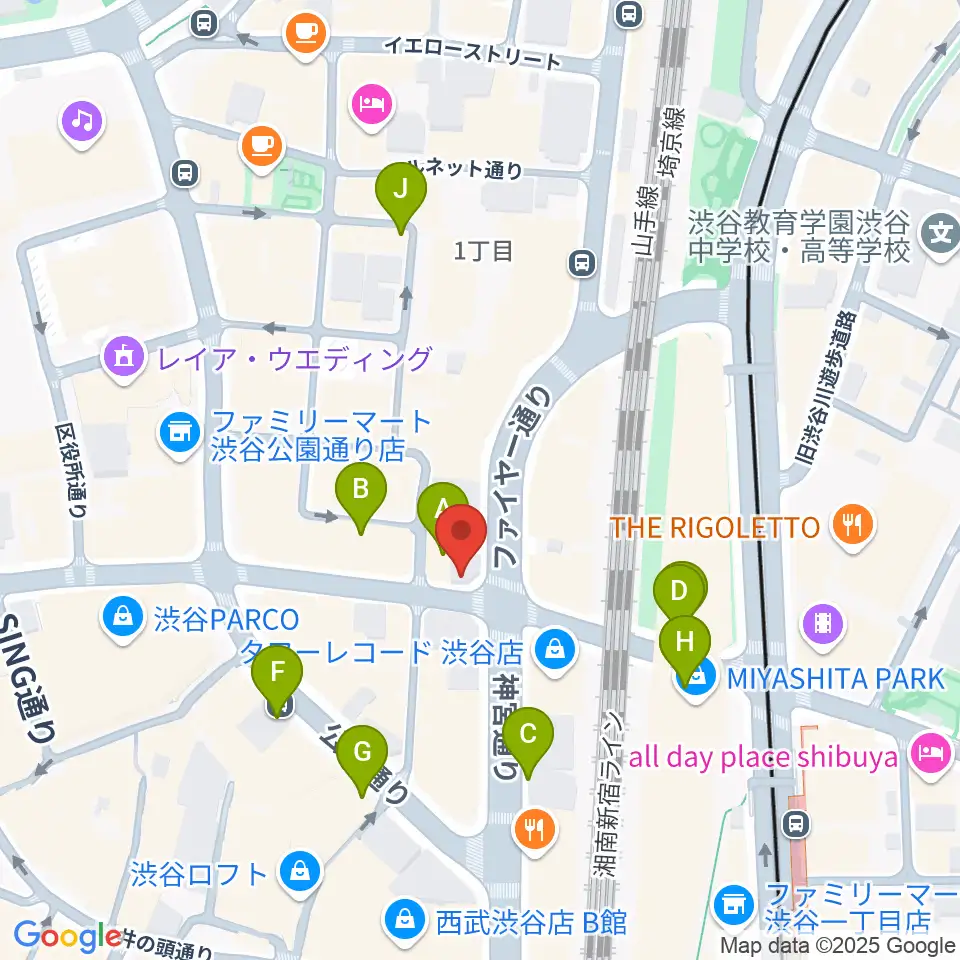 えちごやミュージック周辺の駐車場・コインパーキング一覧地図