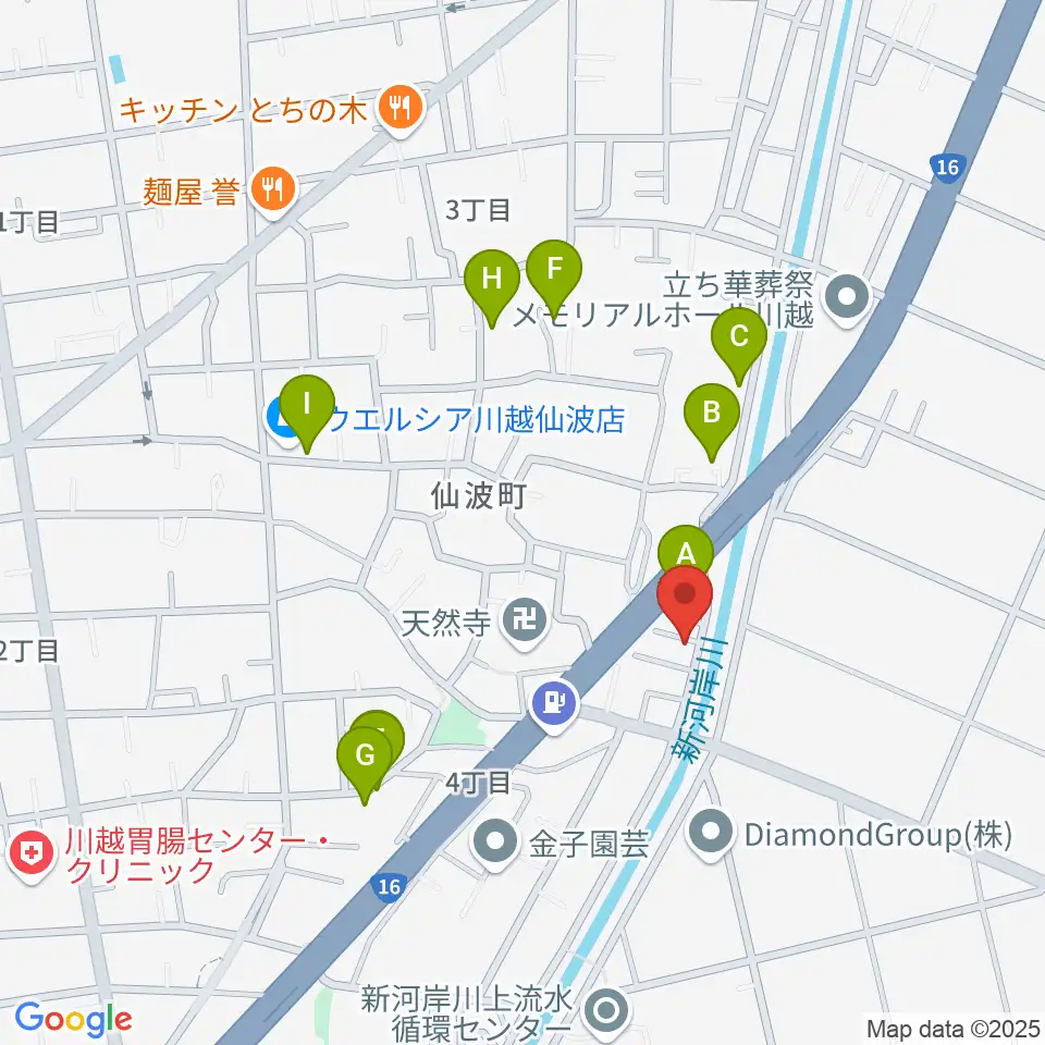 むらやまミュージック周辺の駐車場・コインパーキング一覧地図
