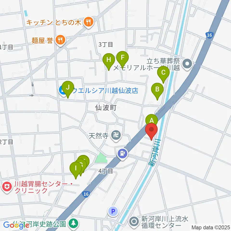 むらやまミュージック周辺の駐車場・コインパーキング一覧地図