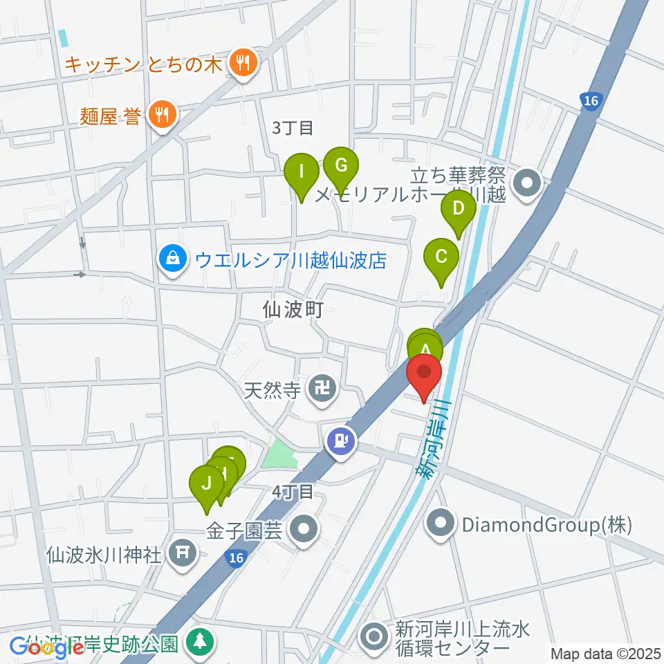 むらやまミュージック周辺の駐車場・コインパーキング一覧地図