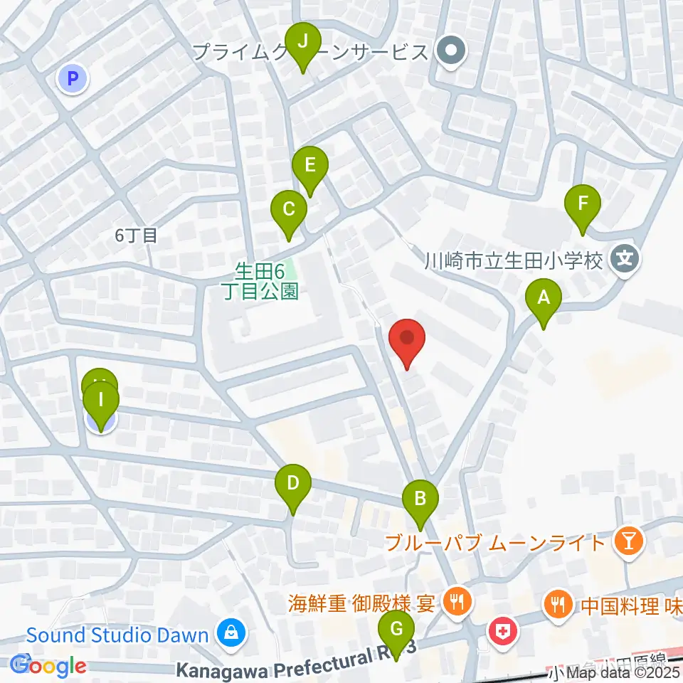 フェリーチェミュージックスクール周辺の駐車場・コインパーキング一覧地図