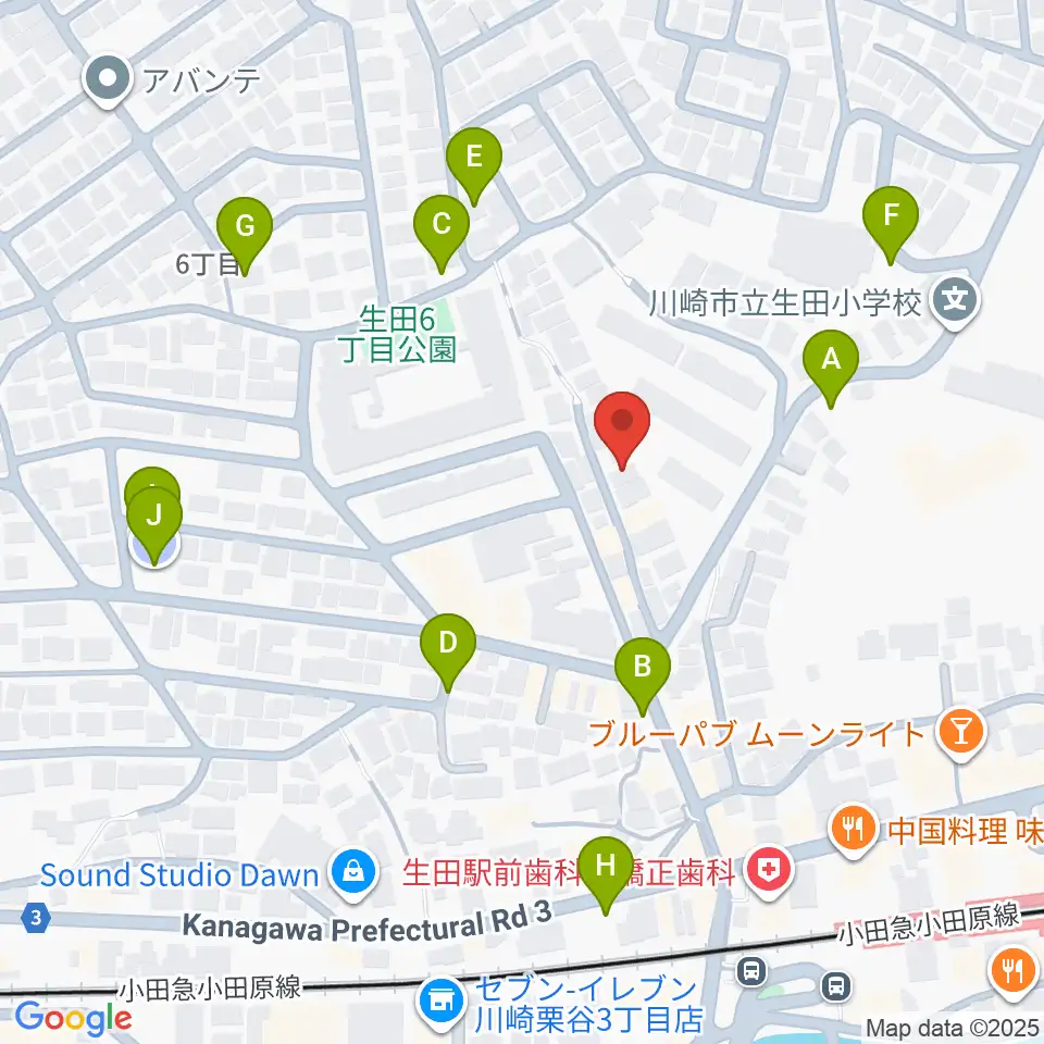 フェリーチェミュージックスクール周辺の駐車場・コインパーキング一覧地図