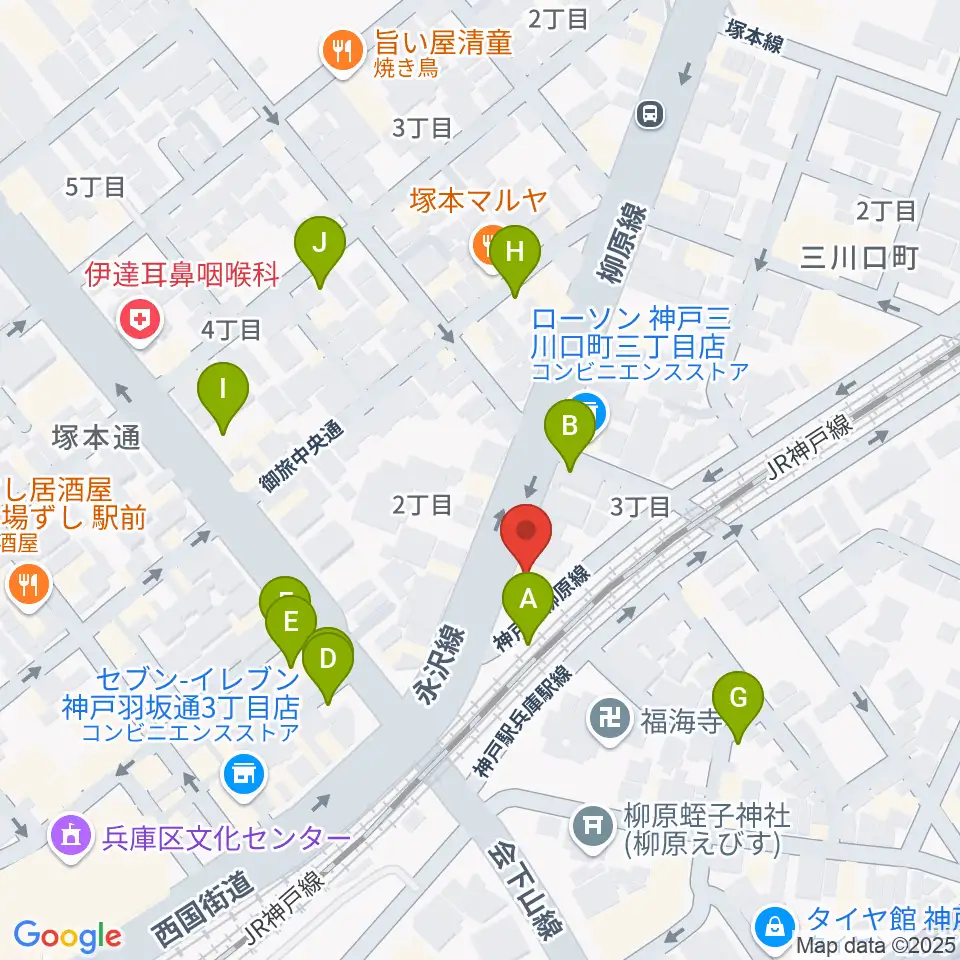 土田音楽教室周辺の駐車場・コインパーキング一覧地図