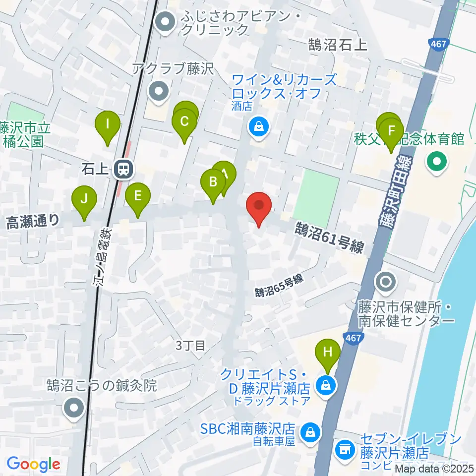 スズキ・メソード音楽教室 湘南センター周辺の駐車場・コインパーキング一覧地図