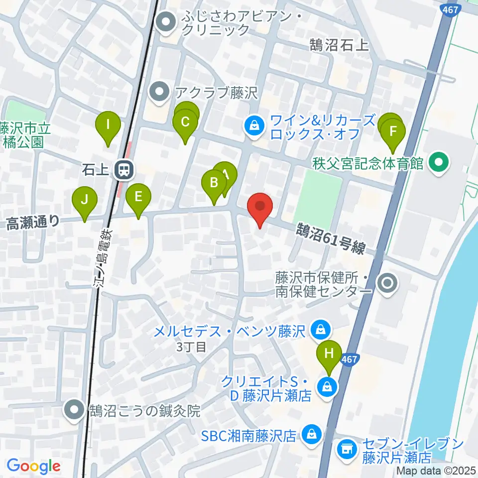 スズキ・メソード音楽教室 湘南センター周辺の駐車場・コインパーキング一覧地図
