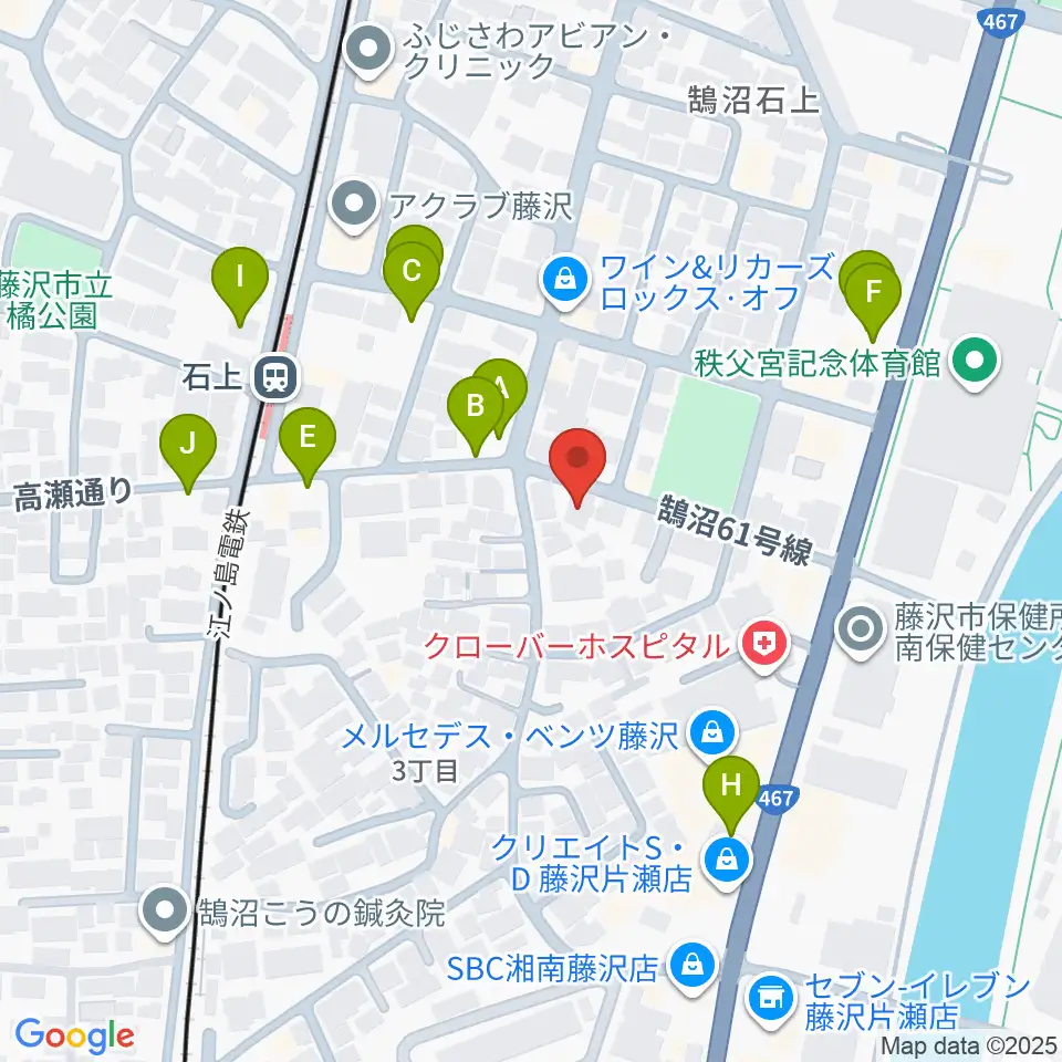 スズキ・メソード音楽教室 湘南センター周辺の駐車場・コインパーキング一覧地図